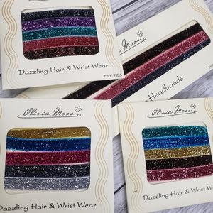 Womens sparkle headbands hair ties glitter New